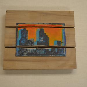 Printmaking on Wood: undergraduate student thumbnail